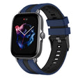 For Amazfit GTS 3 20mm Two-Color Sports Silicone Watch Band(Blue+Black) - free shipping - PMC TechLife - Order now!