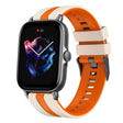 For Amazfit GTS 3 20mm Two-Color Sports Silicone Watch Band(Starlight+Orange) - free shipping - PMC TechLife - Order now!