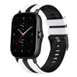 For Amazfit GTS 2E 20mm Two-Color Sports Silicone Watch Band(White+Black) - free shipping - PMC TechLife - Order now!