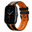 For Amazfit GTS 2E 20mm Two-Color Sports Silicone Watch Band(Black+Orange) - free shipping - PMC TechLife - Order now!