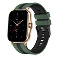 For Amazfit GTS 2 20mm Two-Color Sports Silicone Watch Band(Olive Green+Black) - free shipping - PMC TechLife - Order now!