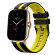 For Amazfit GTS 2 20mm Two-Color Sports Silicone Watch Band(Black+Yellow) - free shipping - PMC TechLife - Order now!