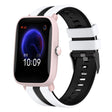 For Amazfit Pop Pro 20mm Two-Color Sports Silicone Watch Band(White+Black) - free shipping - PMC TechLife - Order now!