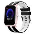 For Amazfit Pop Pro 20mm Two-Color Sports Silicone Watch Band(Black+White) - free shipping - PMC TechLife - Order now!