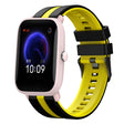 For Amazfit Pop Pro 20mm Two-Color Sports Silicone Watch Band(Black+Yellow) - free shipping - PMC TechLife - Order now!
