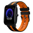 For Amazfit Pop 20mm Two-Color Sports Silicone Watch Band(Black+Orange) - free shipping - PMC TechLife - Order now!