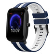 For Amazfit Pop 20mm Two-Color Sports Silicone Watch Band(Blue+White) - free shipping - PMC TechLife - Order now!