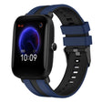 For Amazfit Pop 20mm Two-Color Sports Silicone Watch Band(Blue+Black) - free shipping - PMC TechLife - Order now!
