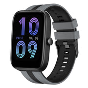 For Amazfit Bip3 20mm Two-Color Sports Silicone Watch Band(Grey+Black)