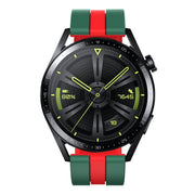 For Amazfit Bip3 20mm Two-Color Sports Silicone Watch Band(Blue+White)