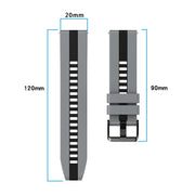 For Amazfit Bip3 20mm Two-Color Sports Silicone Watch Band(Starlight+Orange)