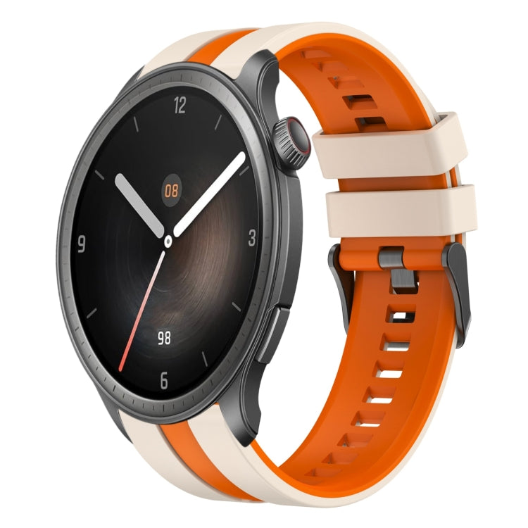 For Amazfit Balance 22mm Two-Color Sports Silicone Watch Band(Starlight+Orange) - free shipping - PMC TechLife - Order now!