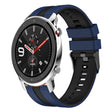 For Amazfit GTR 4 22mm Two-Color Sports Silicone Watch Band(Blue+Black) - free shipping - PMC TechLife - Order now!
