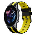 For Amazfit GTR 3 22mm Two-Color Sports Silicone Watch Band(Black+Yellow) - free shipping - PMC TechLife - Order now!