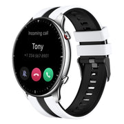 For Amazfit GTR 2 22mm Two-Color Sports Silicone Watch Band(White+Black)