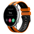 For Amazfit GTR 2 22mm Two-Color Sports Silicone Watch Band(Orange+Black) - free shipping - PMC TechLife - Order now!