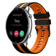 For Amazfit GTR 2 22mm Two-Color Sports Silicone Watch Band(Black+Orange) - free shipping - PMC TechLife - Order now!