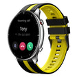 For Amazfit GTR 2 22mm Two-Color Sports Silicone Watch Band(Black+Yellow) - free shipping - PMC TechLife - Order now!
