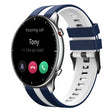 For Amazfit GTR 2 22mm Two-Color Sports Silicone Watch Band(Blue+White) - free shipping - PMC TechLife - Order now!