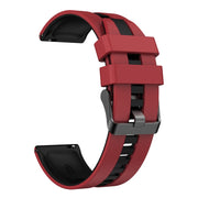 For Amazfit 3 22mm Two-Color Sports Silicone Watch Band(Red+Black)