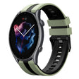 For Amazfit 3 22mm Two-Color Sports Silicone Watch Band(Light Green+Black) - free shipping - PMC TechLife - Order now!
