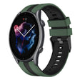 For Amazfit 3 22mm Two-Color Sports Silicone Watch Band(Olive Green+Black) - free shipping - PMC TechLife - Order now!