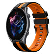 For Amazfit 3 22mm Two-Color Sports Silicone Watch Band(Black+Orange) - free shipping - PMC TechLife - Order now!