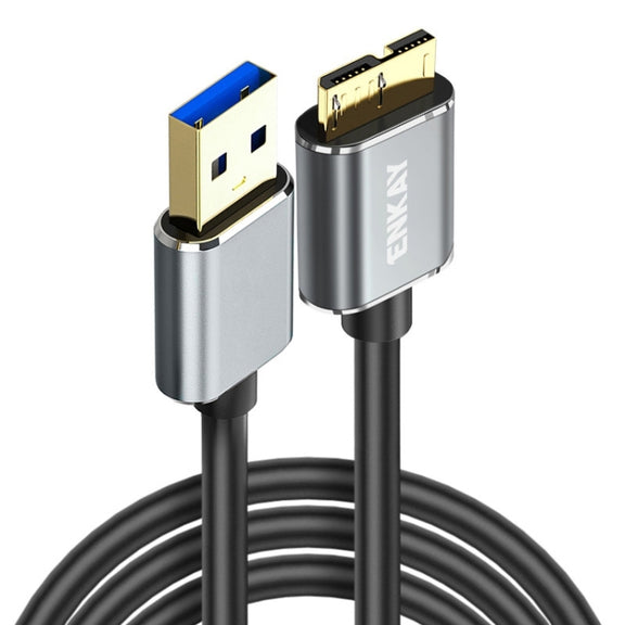 ENKAY USB 3.0 A to USB 3.0 Micro B 5Gbps Data Camera Hard Drive Cable, Length:1m