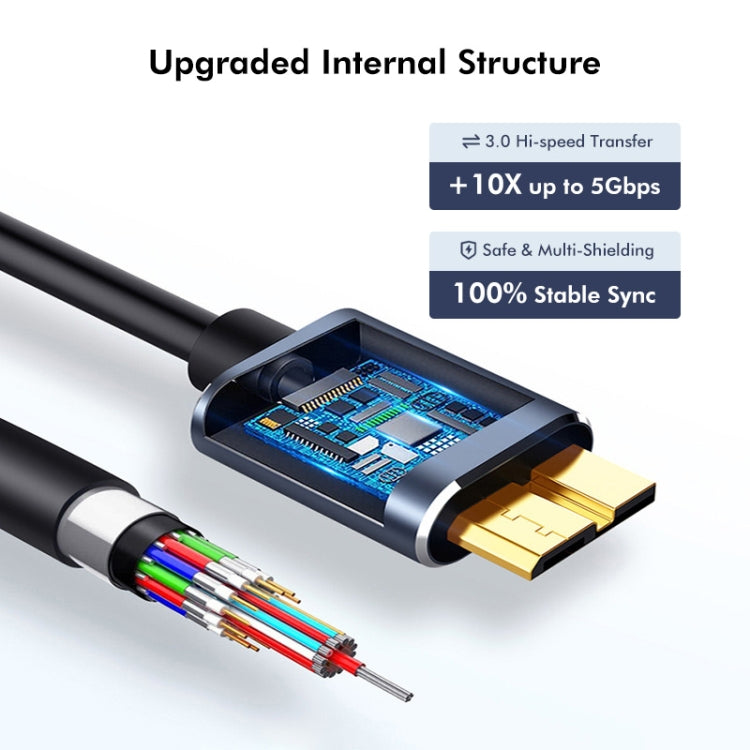 ENKAY USB 3.0 A to USB 3.0 Micro B 5Gbps Data Camera Hard Drive Cable, Length:1.5m