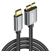 ENKAY USB 3.1 Type-C to USB 3.0 Micro B 10Gbps Data Camera Hard Drive Cable, Length:1.5m