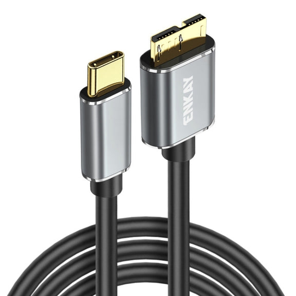 ENKAY USB 3.1 Type-C to USB 3.0 Micro B 10Gbps Data Camera Hard Drive Cable, Length:1.5m