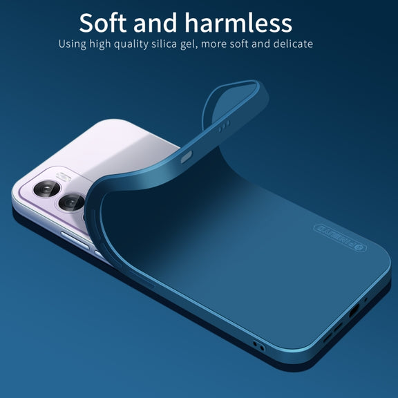For OPPO Reno12 Pro Global PINWUYO Sense Series Liquid Silicone TPU Phone Case(Blue)