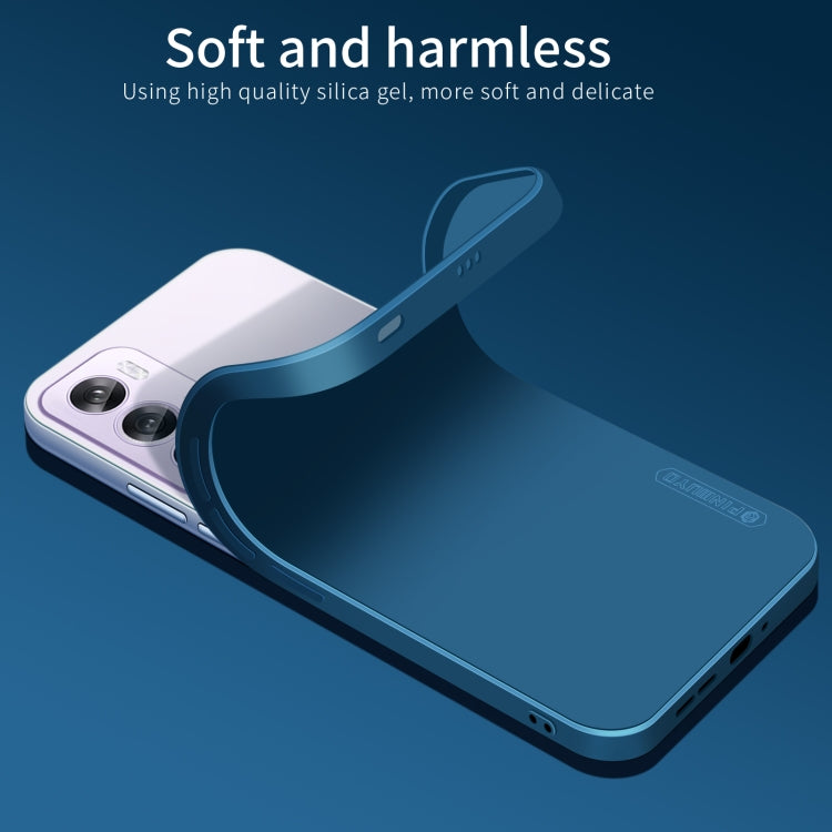 For OPPO Reno12 Pro Global PINWUYO Sense Series Liquid Silicone TPU Phone Case(Blue)