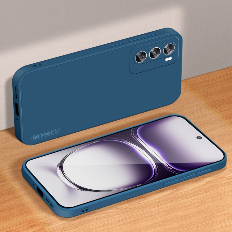 For OPPO Reno12 Global PINWUYO Sense Series Liquid Silicone TPU Phone Case(Blue)