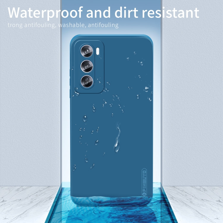 For OPPO Reno12 Global PINWUYO Sense Series Liquid Silicone TPU Phone Case(Blue)