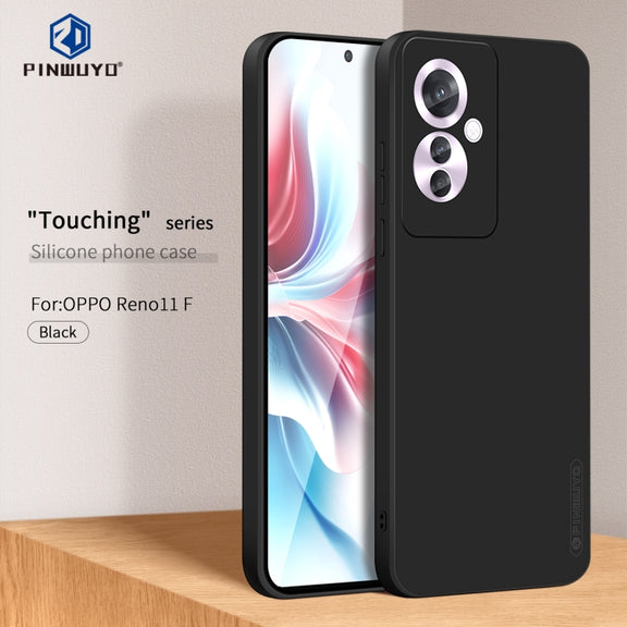 For OPPO Reno11 F PINWUYO Sense Series Liquid Silicone TPU Phone Case(Black)