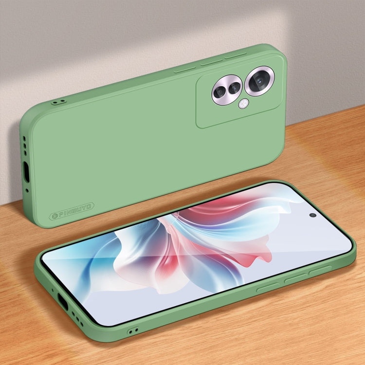 For OPPO Reno11 F PINWUYO Sense Series Liquid Silicone TPU Phone Case(Green)