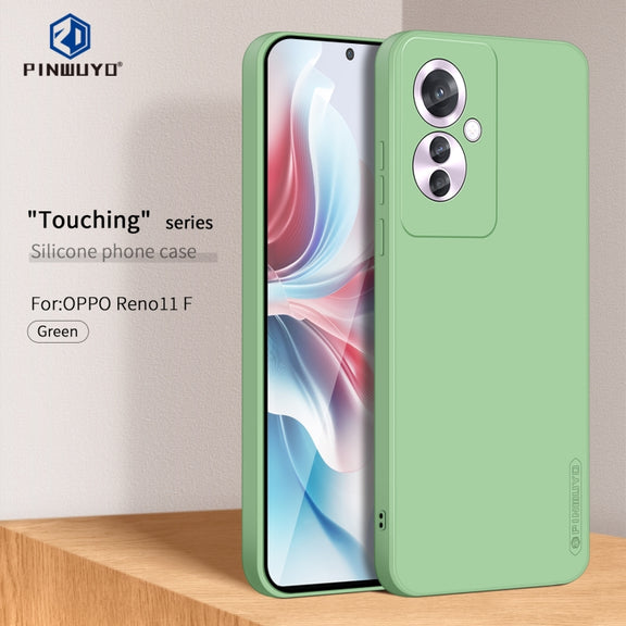 For OPPO Reno11 F PINWUYO Sense Series Liquid Silicone TPU Phone Case(Green)