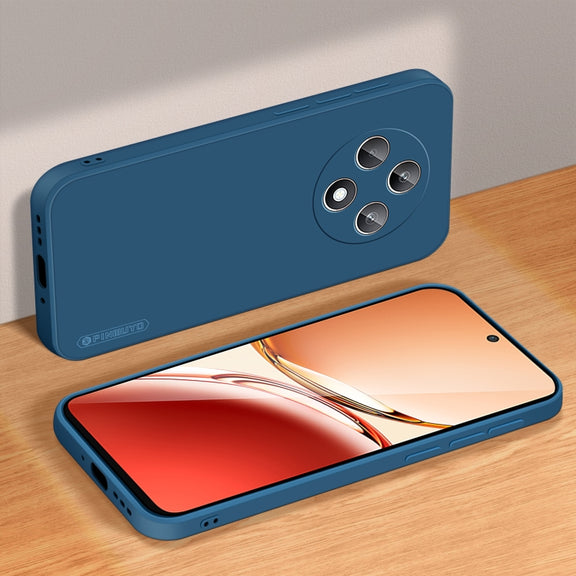 For OPPO Reno12 F PINWUYO Sense Series Liquid Silicone TPU Phone Case(Blue)