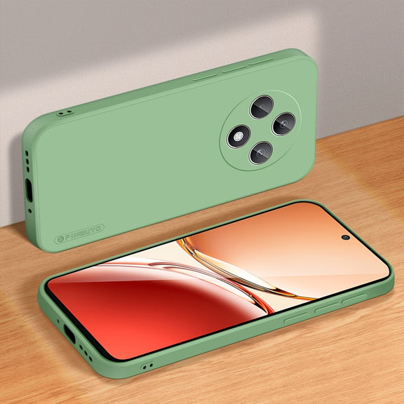 For OPPO Reno12 F PINWUYO Sense Series Liquid Silicone TPU Phone Case(Green)