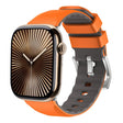 For Apple Watch Series 10 42mm Two-Color Silicone Watch Band(Orange) - free shipping - PMC TechLife - Order now!