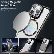 For iPhone 16 Plus CD-grain Magsafe Acrylic Hybrid TPU Phone Case(Green)