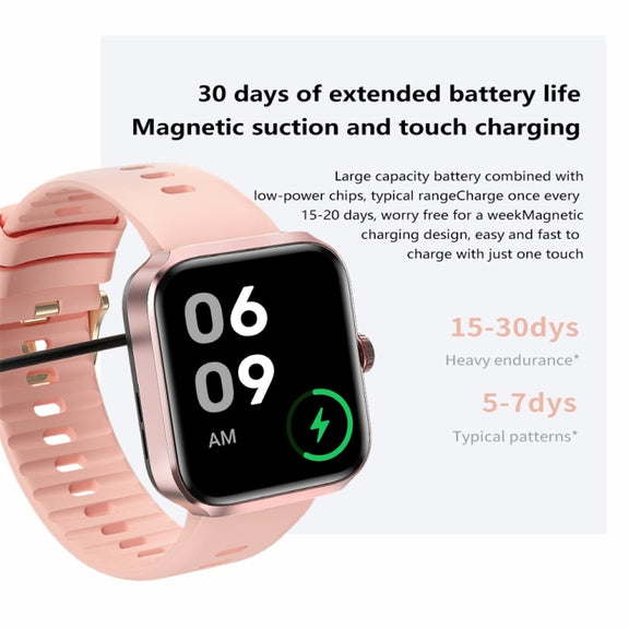 NX22 1.78 inch Color Screen Smart Watch, Support Bluetooth Call / Wellness Tracking(Black)
