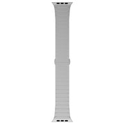 For Apple Watch SE 2023 44mm One-bead Paint Alloy Butterfly Buckle Watch Band(Silver)
