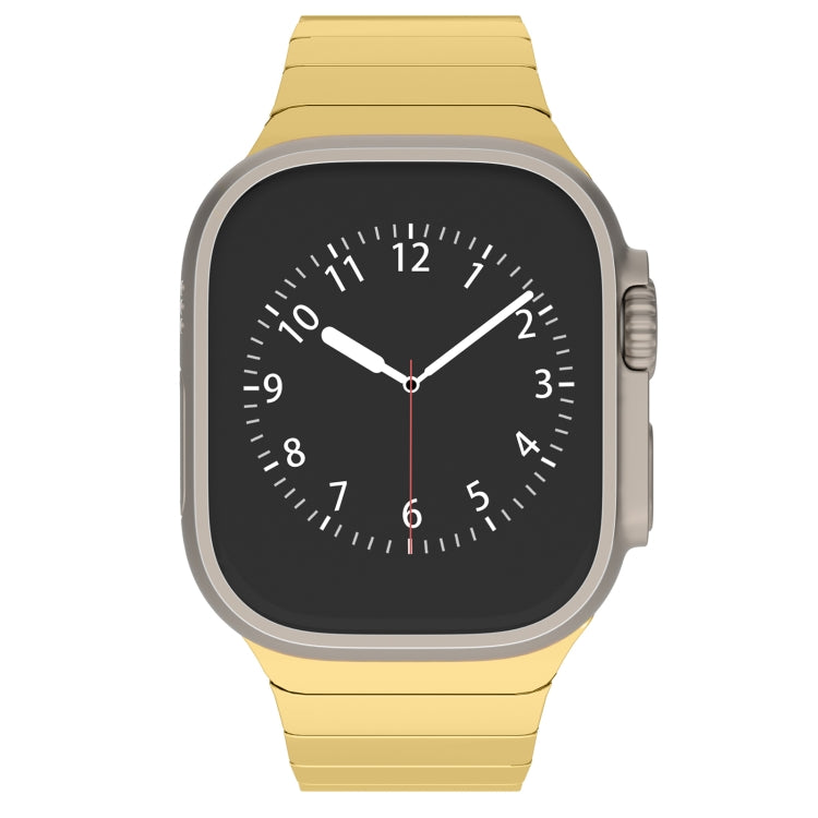 For Apple Watch SE 2023 44mm One-bead Paint Alloy Butterfly Buckle Watch Band(Gold) - free shipping - PMC TechLife - Order now!