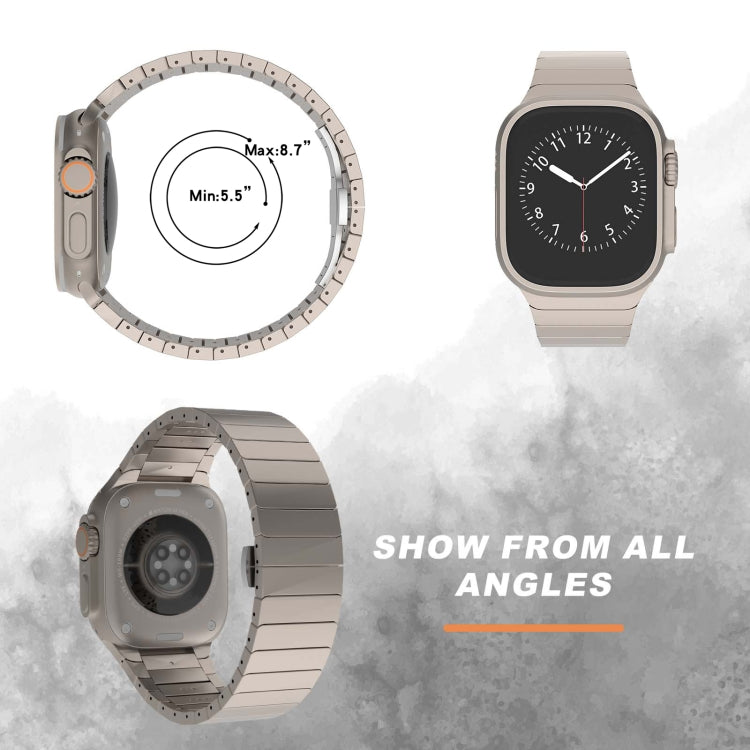 For Apple Watch Ultra 49mm One-bead Paint Alloy Butterfly Buckle Watch Band(Silver) - free shipping - PMC TechLife - Order now!