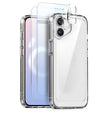 For iPhone 16 NORTHJO 5 in 1 Clear Phone Case with 2pcs Screen Film + 2pcs Camera Lens Film - iPhone 16 Cases by NORTHJO | Online Shopping South Africa | PMC TechLife | Buy Now Pay Later Mobicred