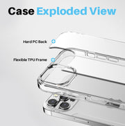 For iPhone 16 Pro Max NORTHJO 5 in 1 Clear Phone Case with 2pcs Screen Film + 2pcs Camera Lens Film