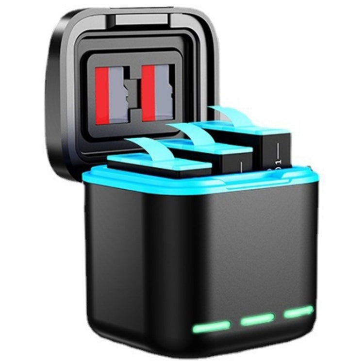 GP-810 Rechargeable 3-Battery Charger Station Storage Case for GoPro HERO5 /6 /7 /8 - Charger by PMC TechLife | Online Shopping South Africa | PMC TechLife | Buy Now Pay Later Mobicred