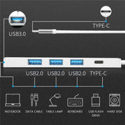 ADS-301C USB-C / Type-C to USB-C + USB 3.0 + 3 x USB 2.0 Expander HUB(Grey)